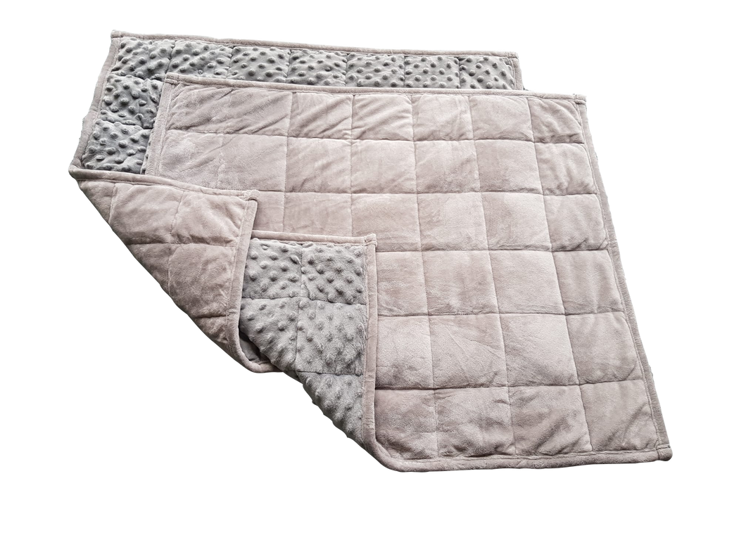 2.2kg Grey Minky Weighted Lap Blanket